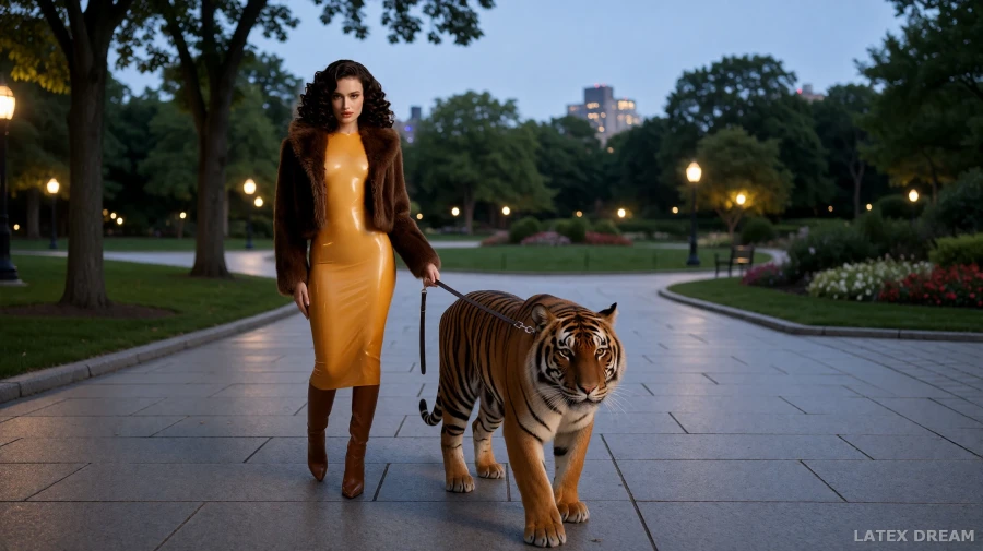 Elegance Meets Dominance in elegance meets dominance latex, AI-generated fashion visual 1